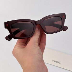 Gucci GG1790S 004 Women’s Sunglasses – Red Burgundy Cat Eye Frame with Red Lense